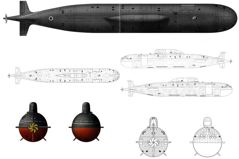 Подводная лодка схема