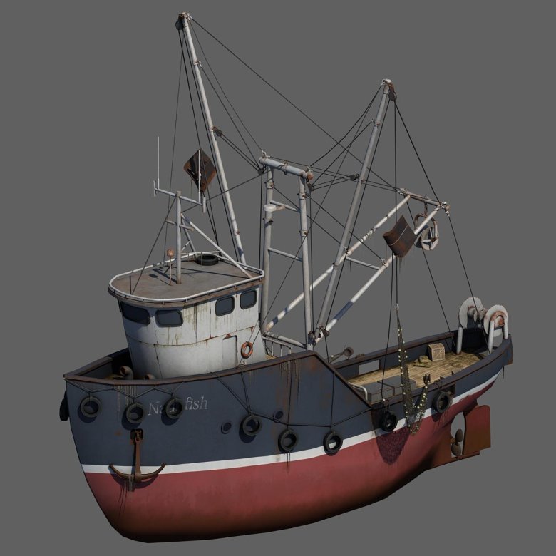 Модель рыбацкой лодки