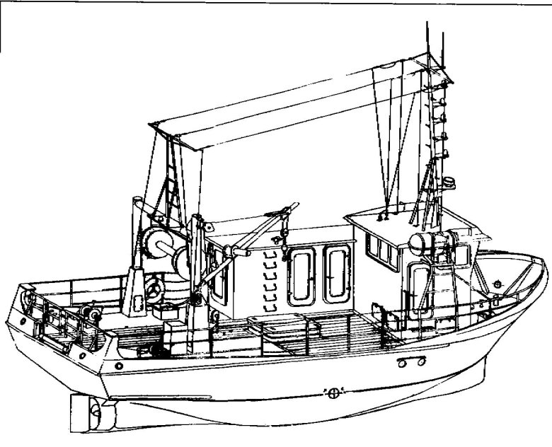 Малый рыболовный сейнер мрс 150 чертеж