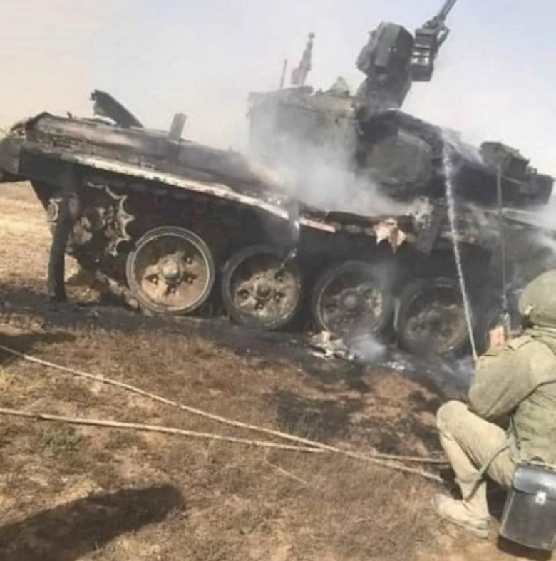Т-90 подбитый на учениях кавказ 2020