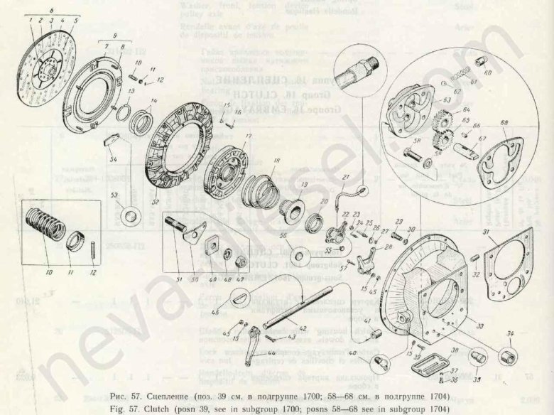 Сцепление москвич 412 схема