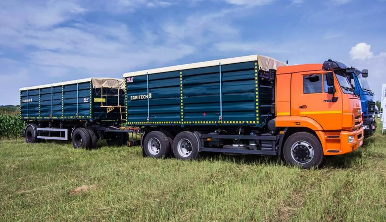 Камаз зерновоз с прицепом