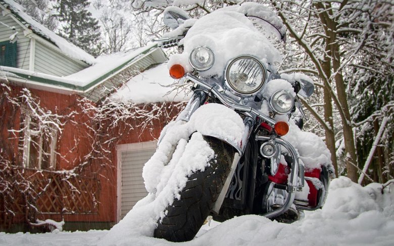 Мотоцикл зимой