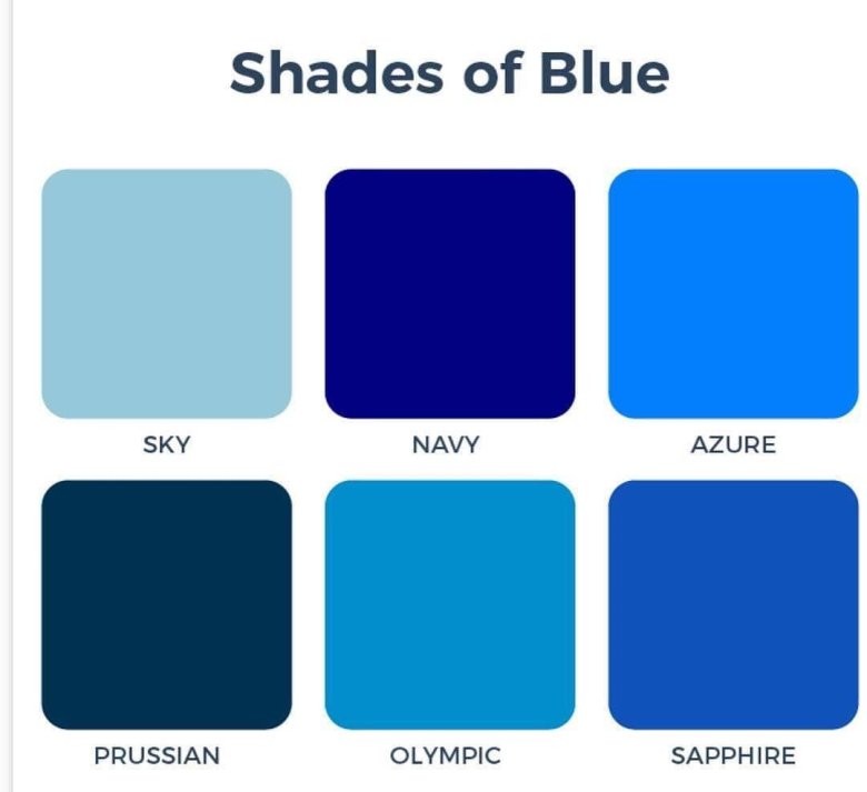 Сине голубой цвет