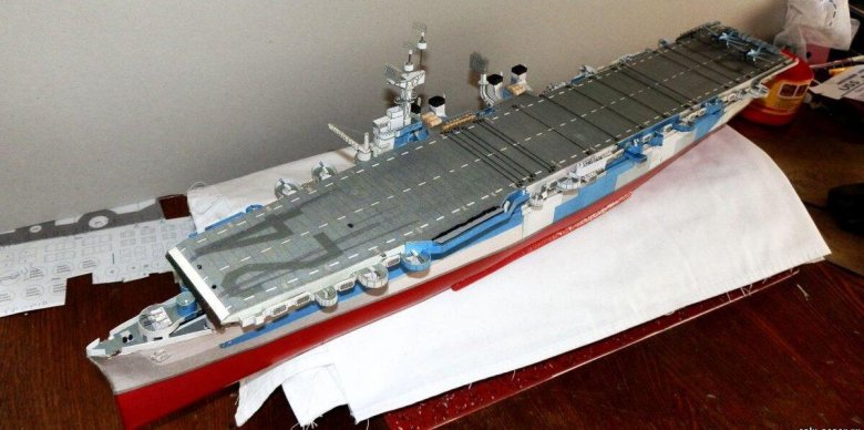 Авианосец модель из бумаги
