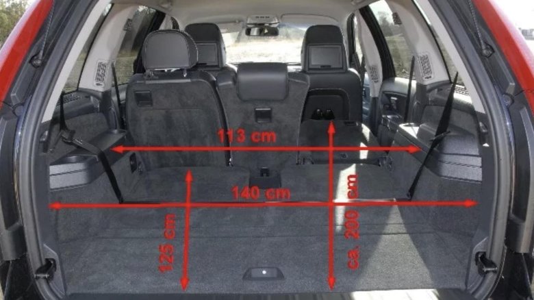 Volvo xc90 1 габариты багажника