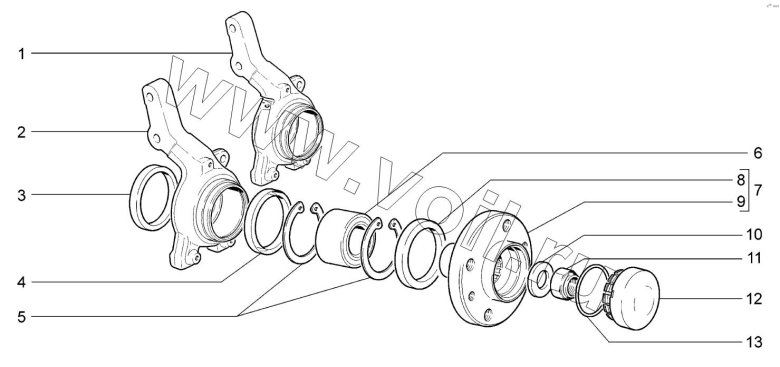 Ступица передняя ваз 2110 чертеж
