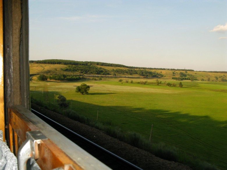 Вид из окна поезда