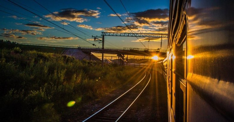 Железная дорога закат