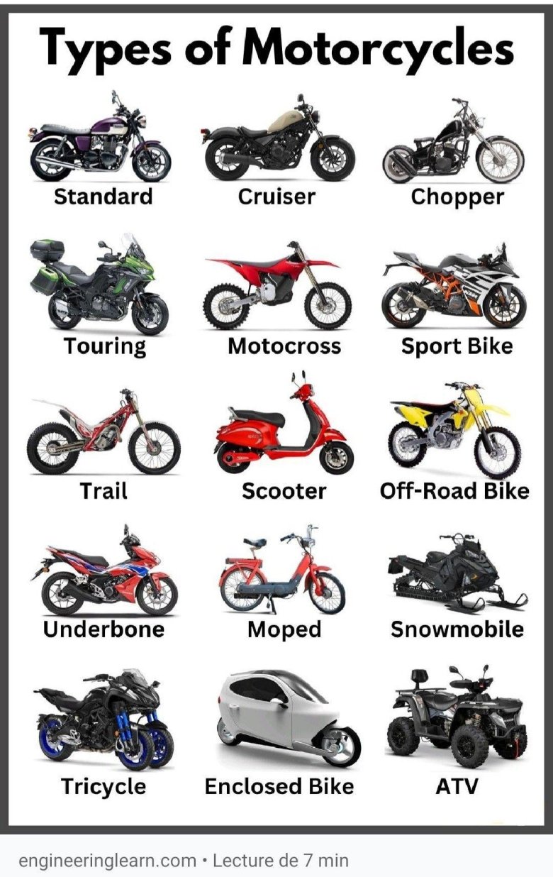Вид мотоциклов