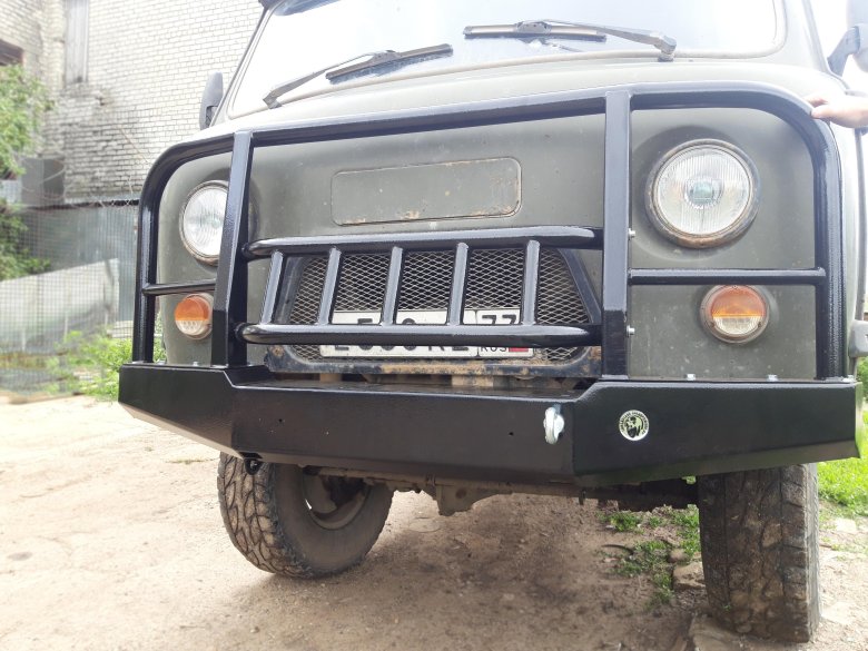 Передний силовой бампер уаз буханка