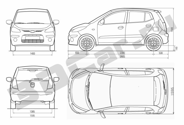 Hyundai getz чертеж