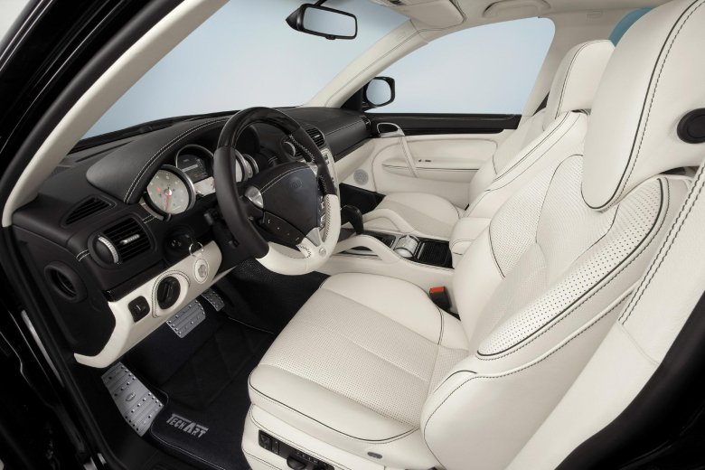 Порше кайен белый салон