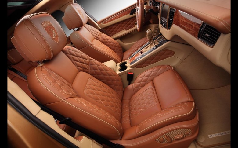 Порше макан коричневый салон