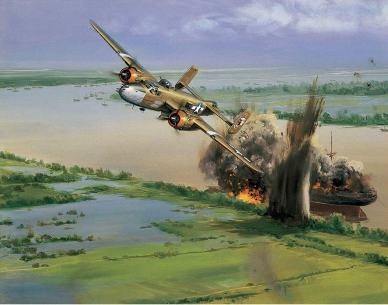 Б-25 митчелл воздушный бой