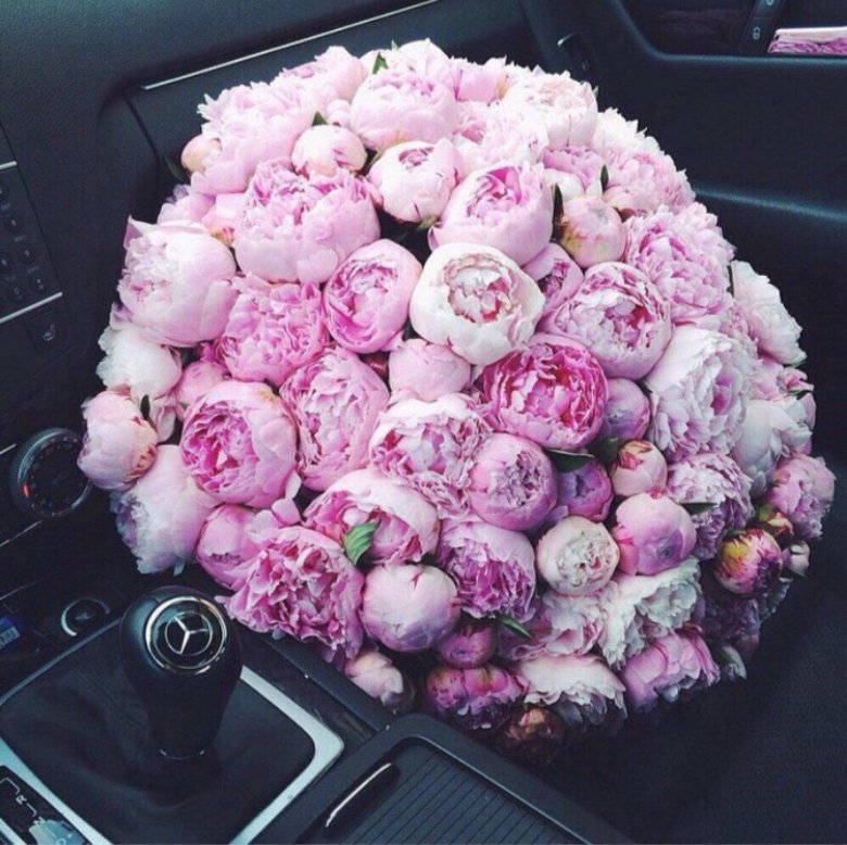 Пионы букет лакшери