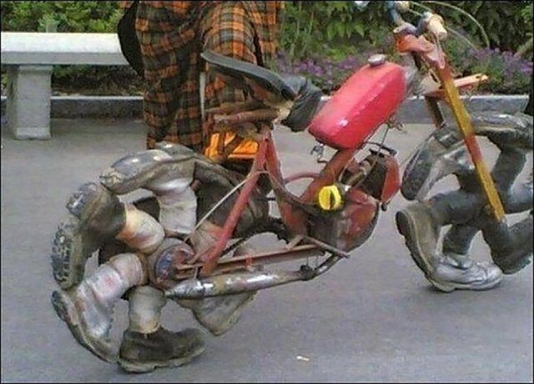 Смешной мотоцикл