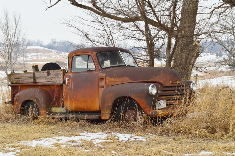 Chevrolet pickup 1957 rusty