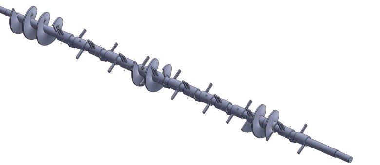 Шнек бункера горизонтальный дон-1500б