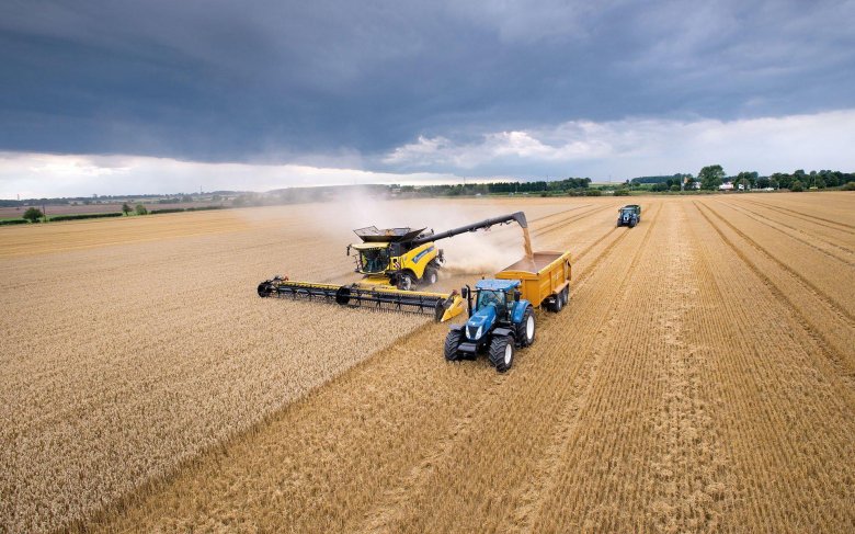 Комбайн нью холланд. уборка пшеницы