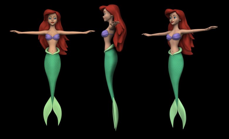Русалка ариэль 3д