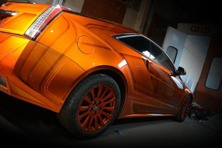 Cadillac cts оранжевый матовый