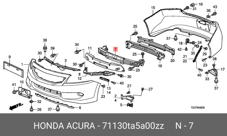 Бампер хонда аккорд 7 схема