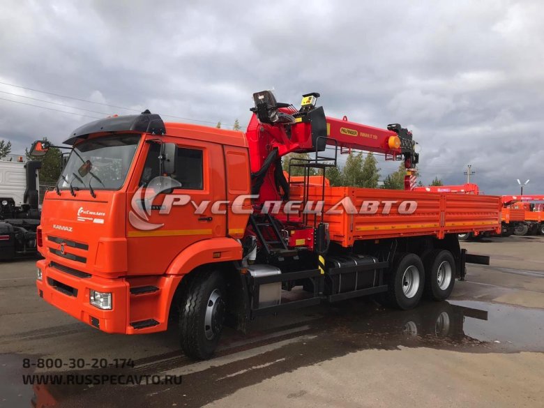 Бортовой камаз с кму