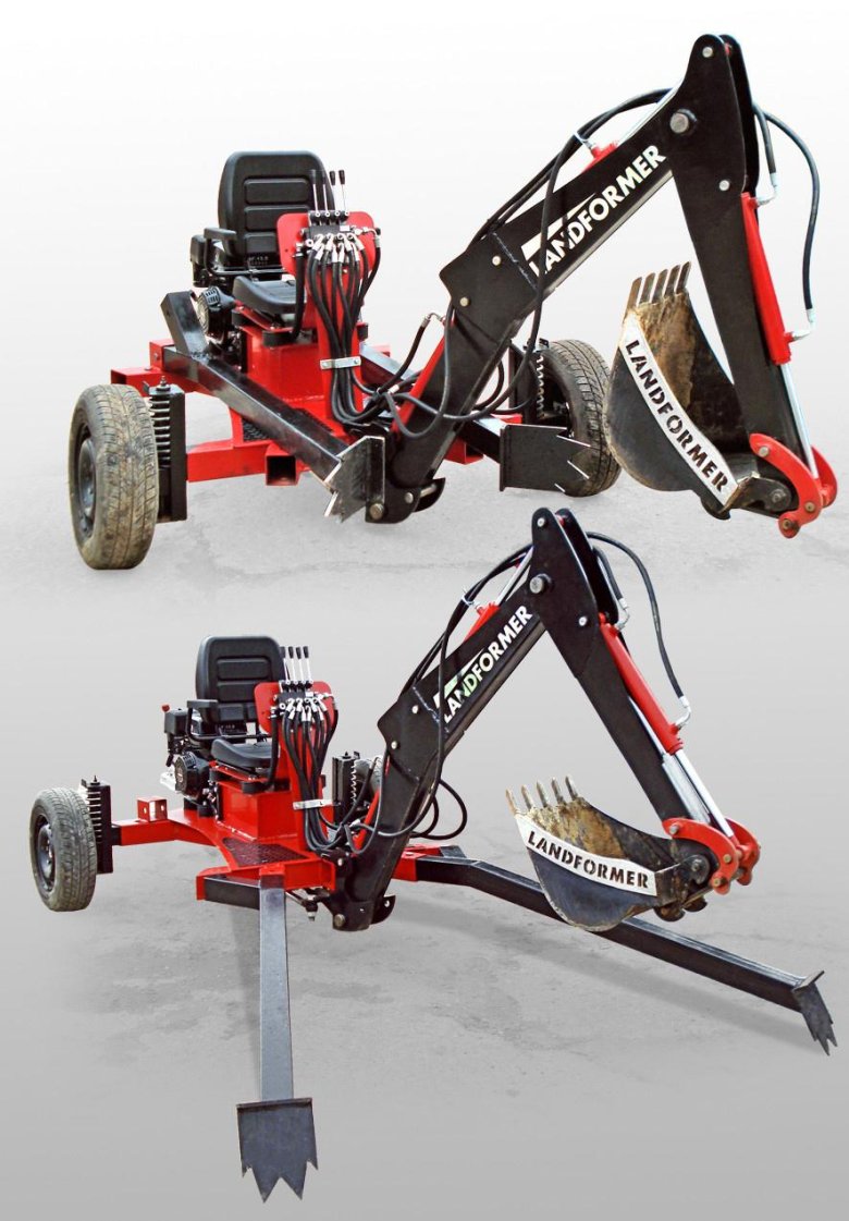 Прицепной мини - экскаватор landformer 100.