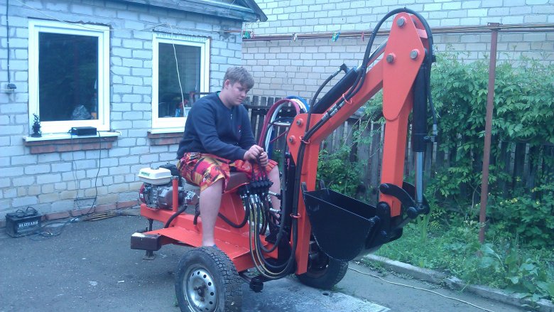 Самодельный мини экскаватор