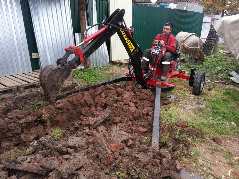 Прицепной миниэкскаватор landformer 150