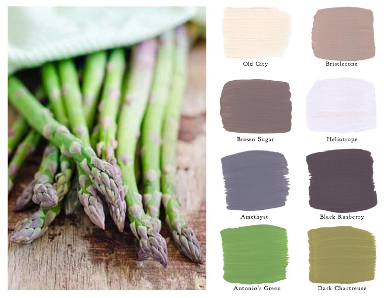 Цвет зеленой спаржи