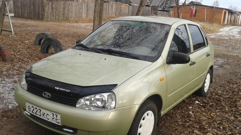 Калина 2006 серо-зеленая седан