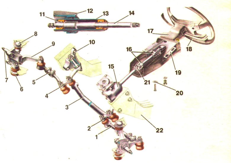 Рулевое управление ваз 2107