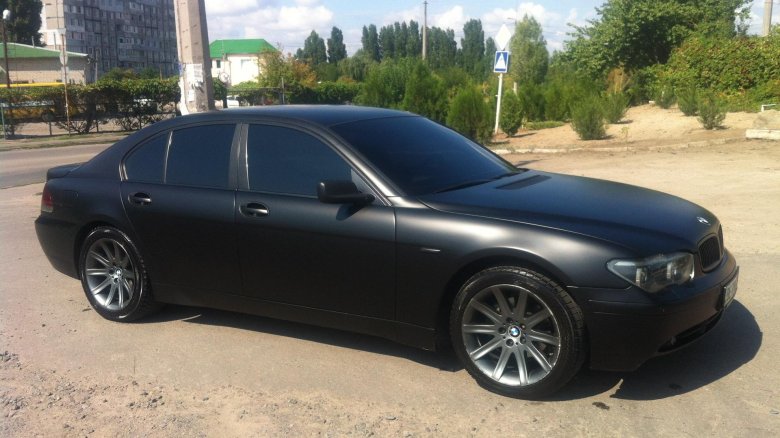 Бмв 7 е65 черная тонированная