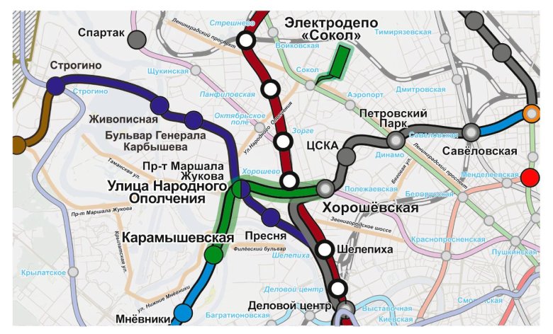 Станция народного ополчения метро на схеме