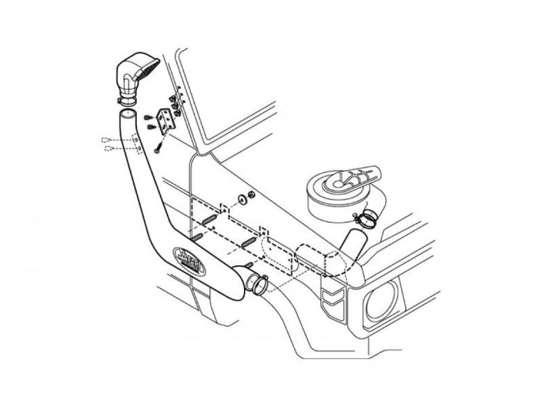 Шноркель для land cruiser 100 схема размер