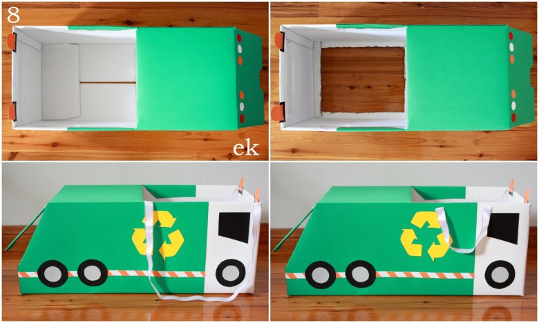Машинка из картонной коробки