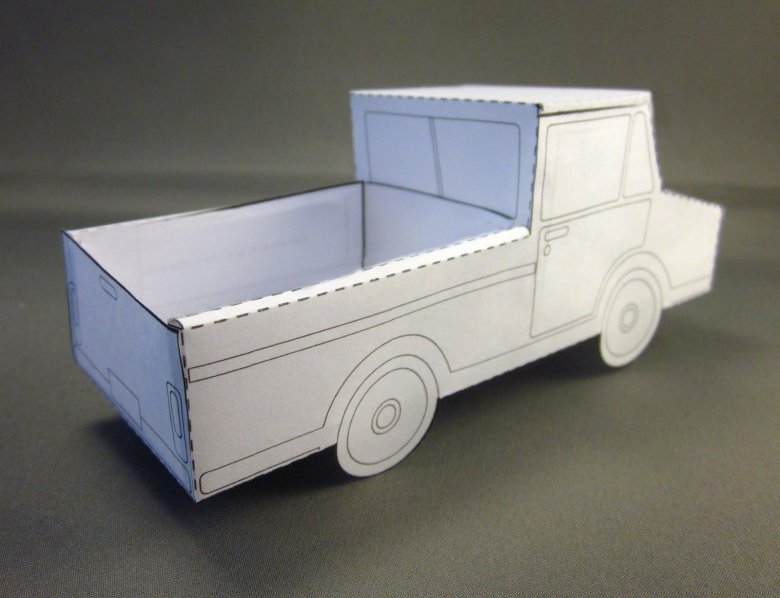 Машинка из картона