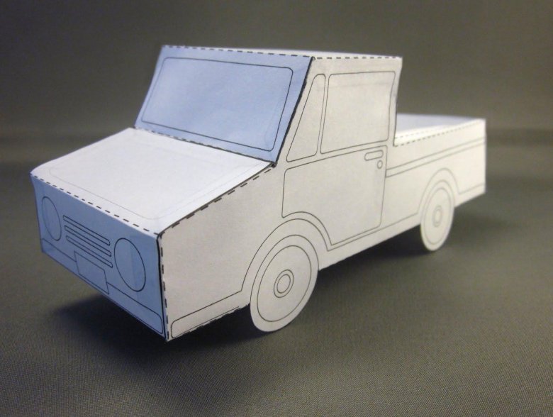 Машинка из картона