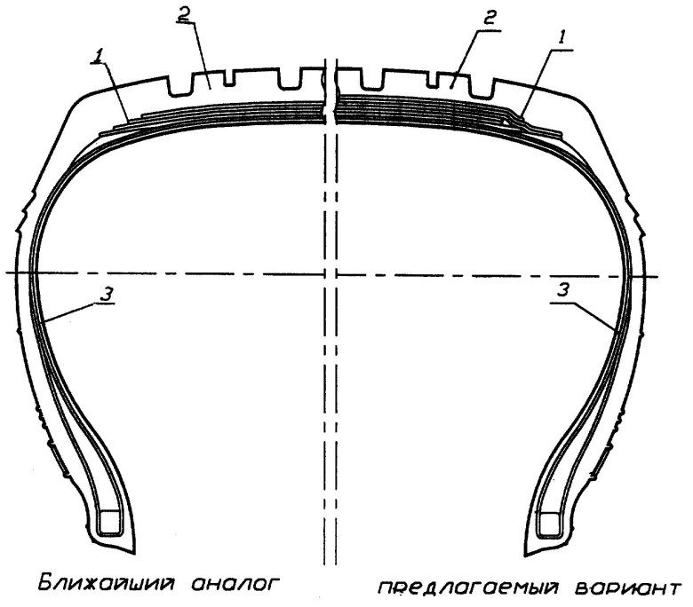 Схема устройства бескамерной шины