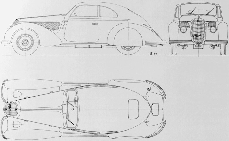 Alfa romeo 6 c 1750 blueprint