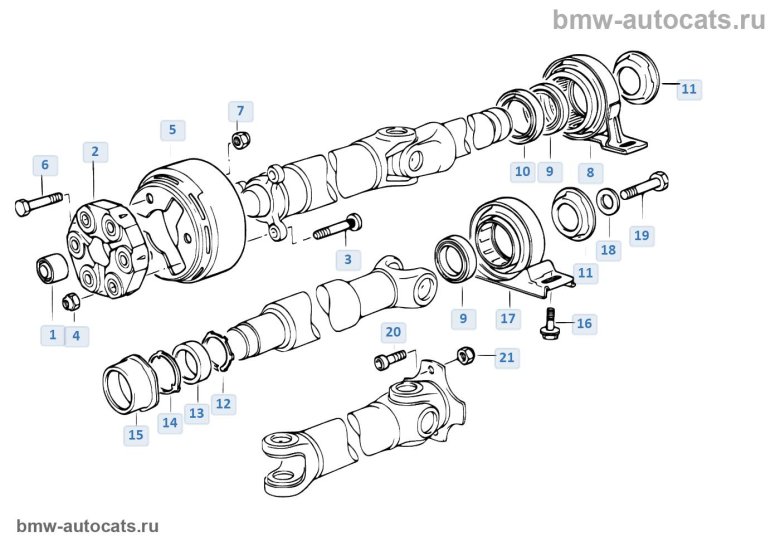 Карданный вал bmw e36 схема