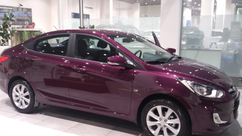 Хендай солярис фиолетовая