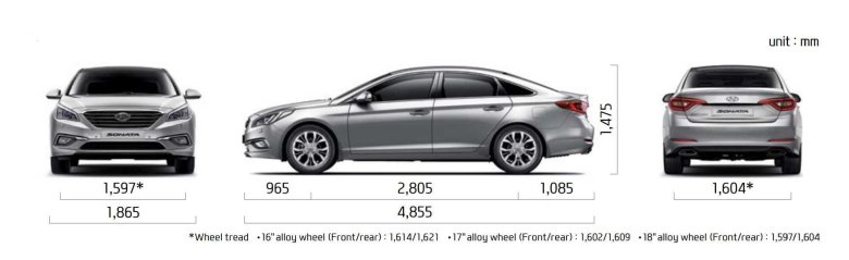 Хендай соната 6 габариты