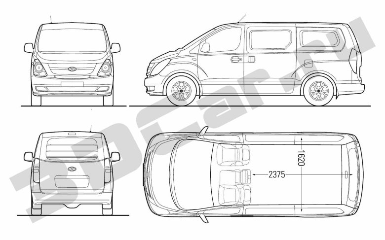Hyundai grand starex чертеж