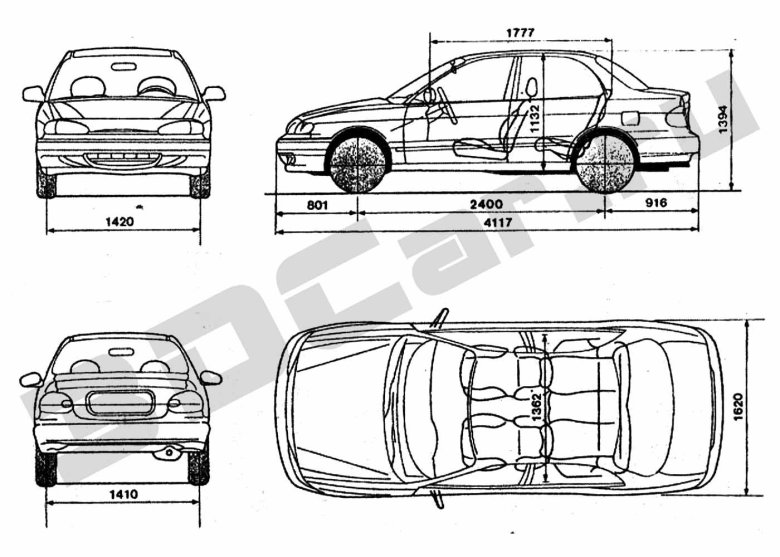 Габариты хендай акцент