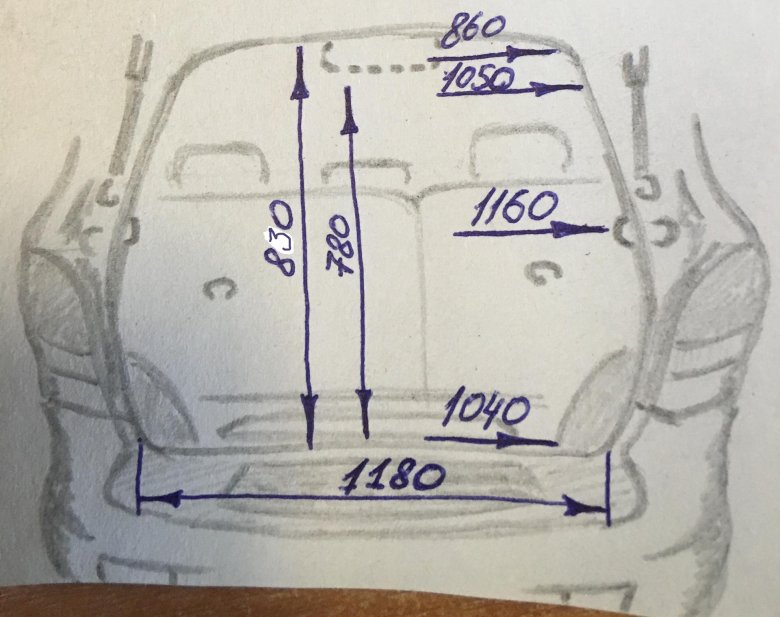 Габариты багажника hyundai santa fe 2