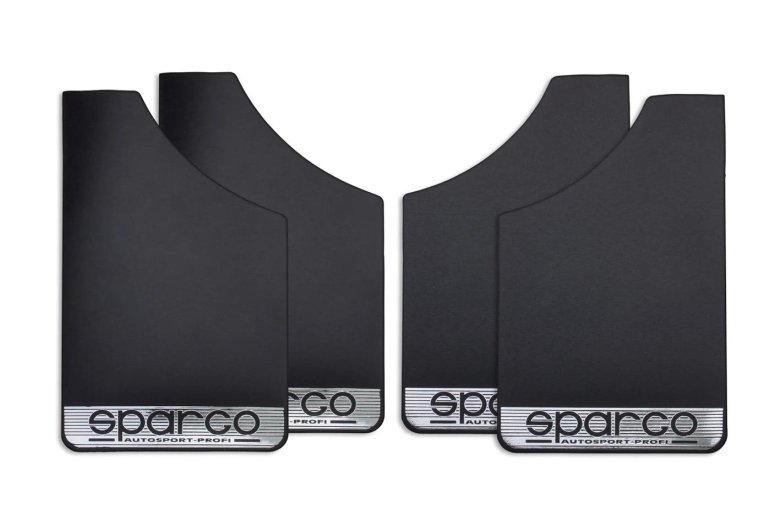 Брызговик универсальный sparco 22*37 4шт черный полоса малый