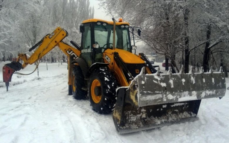 Jcb 3cx уборка снега